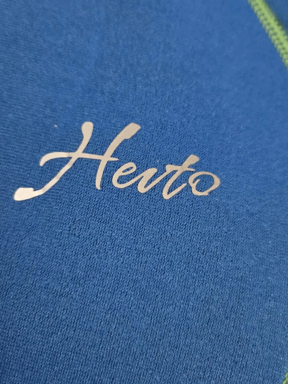 NWT Hevto Kids Shorty Wetsuit Size 10- Blue & Lime Green - UV Protection